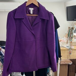 Chico's Women's Vibrant Purple Blazer